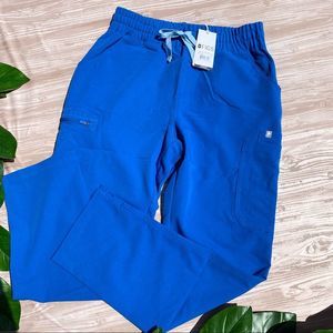 NEW NWT FIGS ✨ Yola High Waisted Pant Small Petite Blue Scrubs